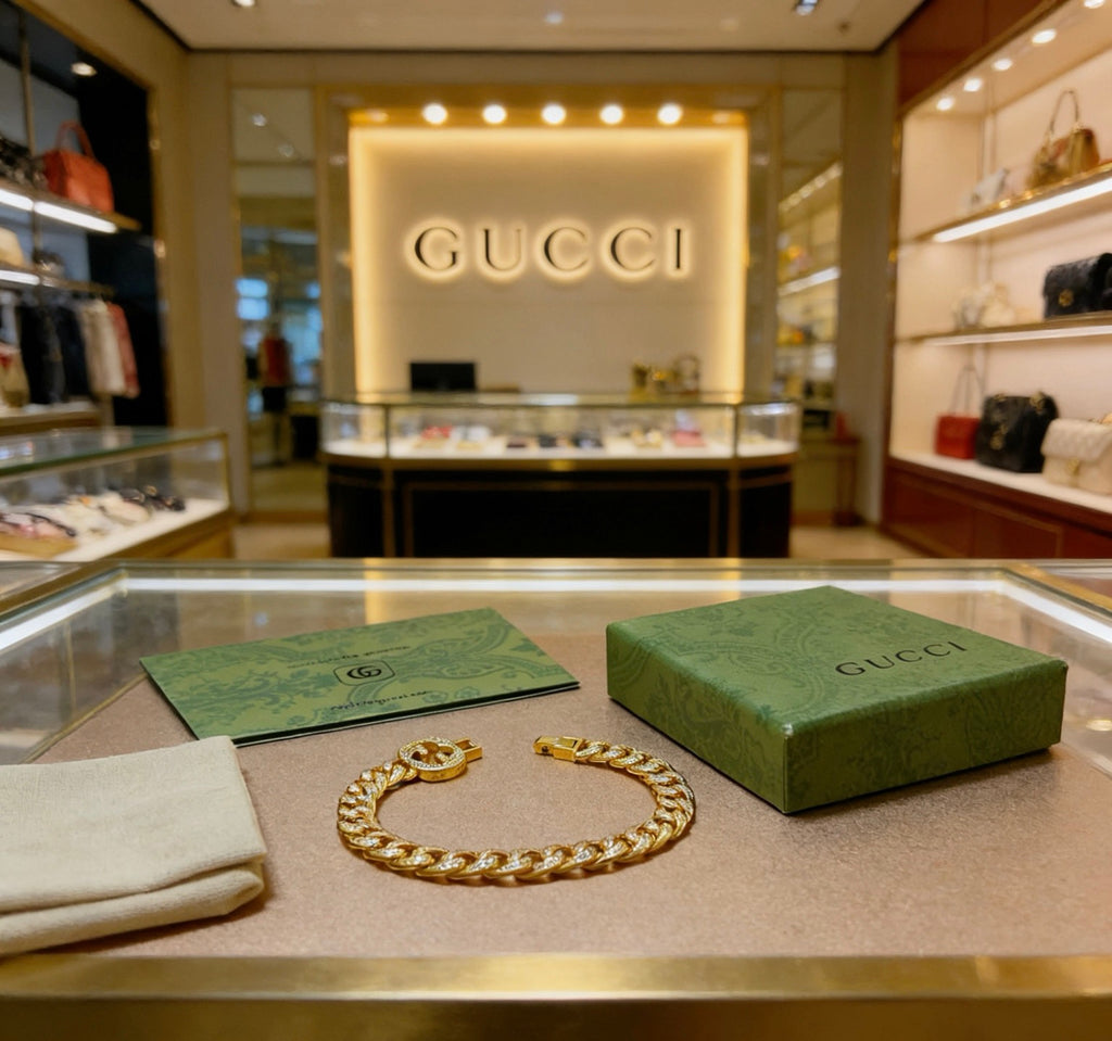 Gucci Gold-Tone Cuban Link Bracelet - album image 2