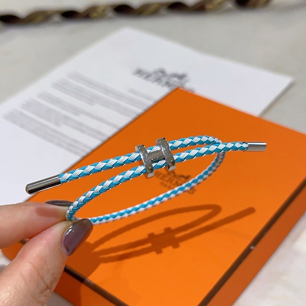 Hermès Turquoise Braided Bracelet - album image 8