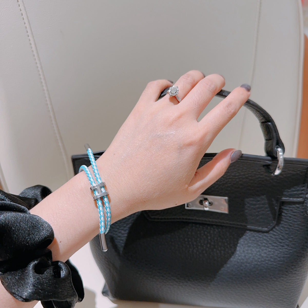 Hermès Turquoise Braided Bracelet - album image 6