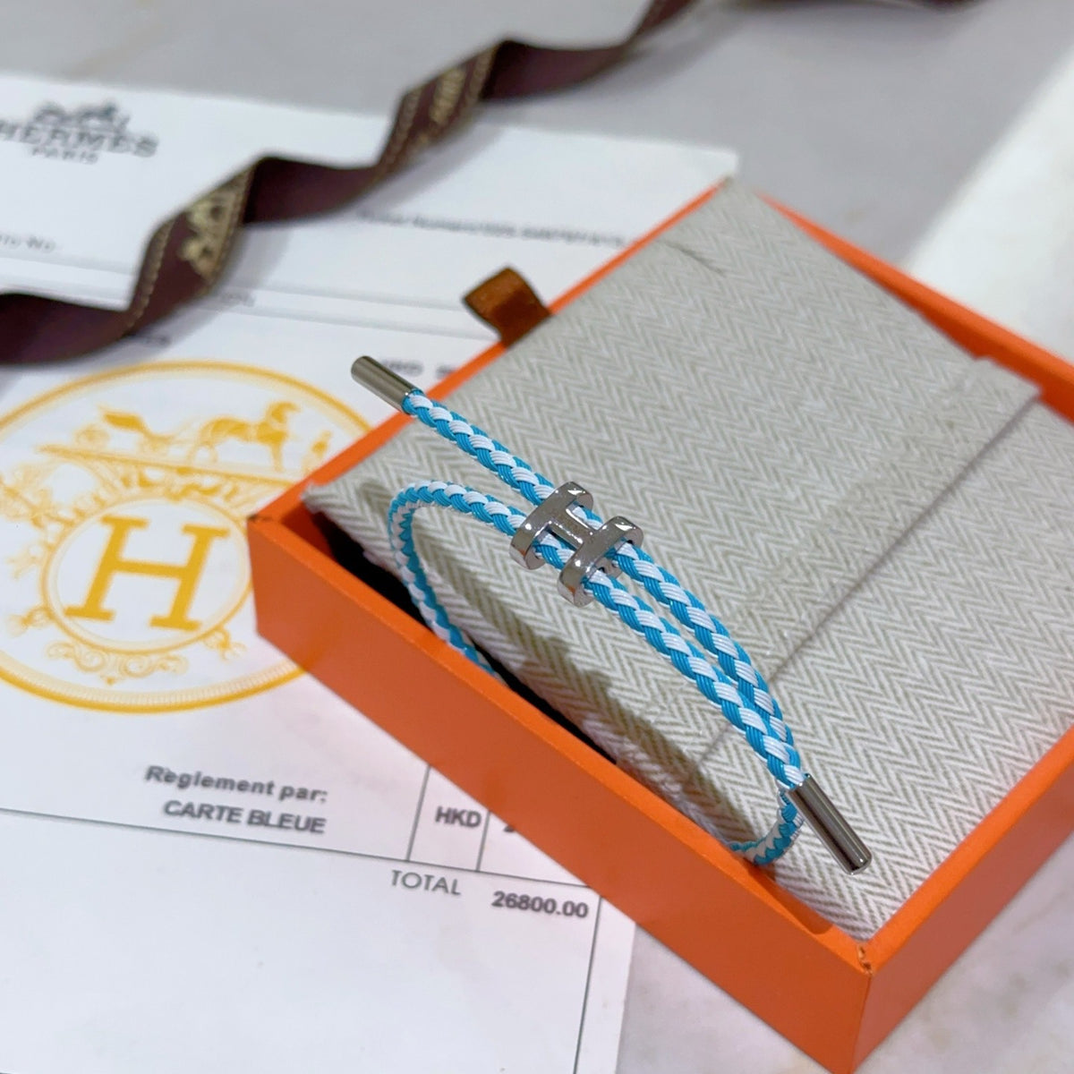Hermès Turquoise Braided Bracelet - album image 5