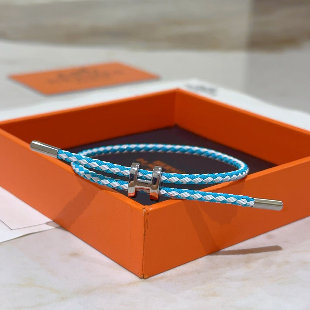 Hermès Turquoise Braided Bracelet - album image 7