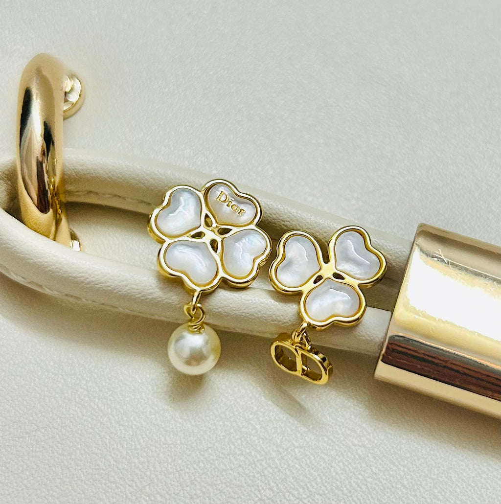 Dior Crystal Bow Pearl-Look Earrings - product image 3