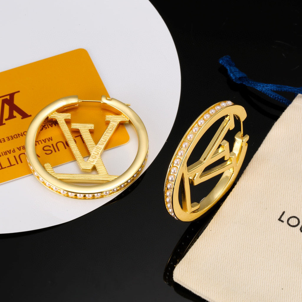 Louis Vuitton LV Letter Stud Earrings - album image 5