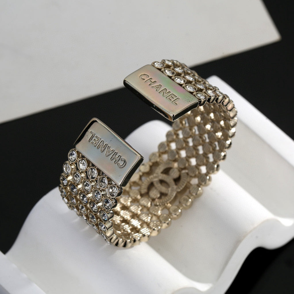 Chanel Silver-Tone Wide Woven Bangle - album image 7