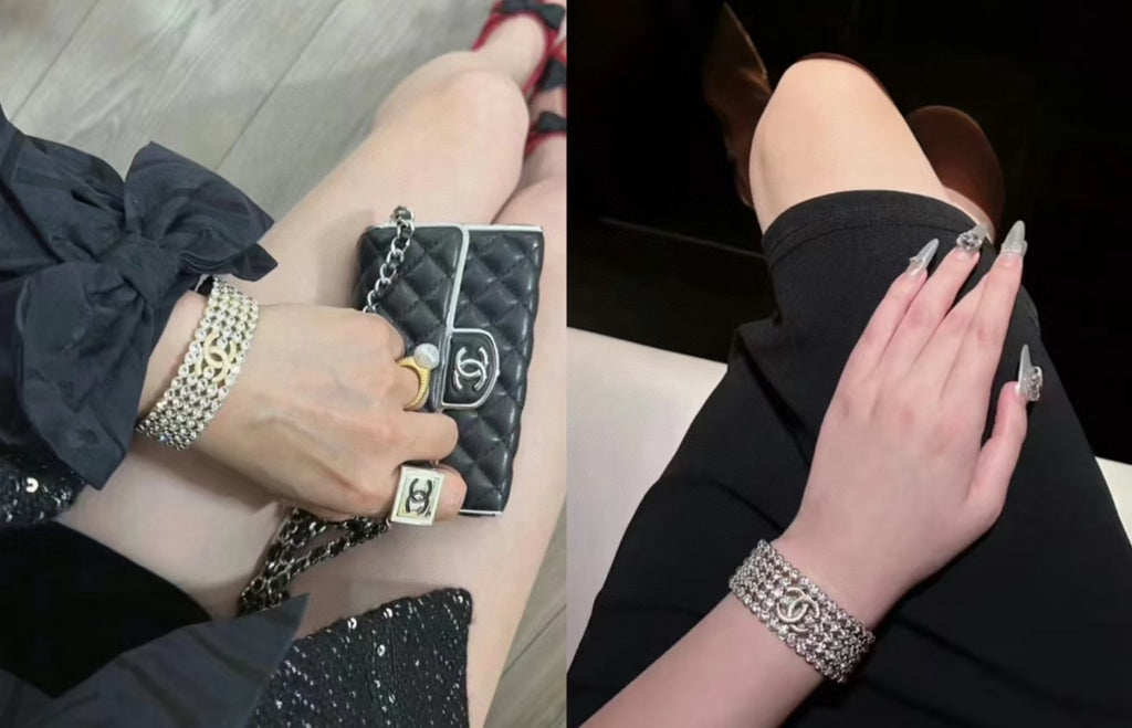 Chanel Silver-Tone Wide Woven Bangle - album image 4