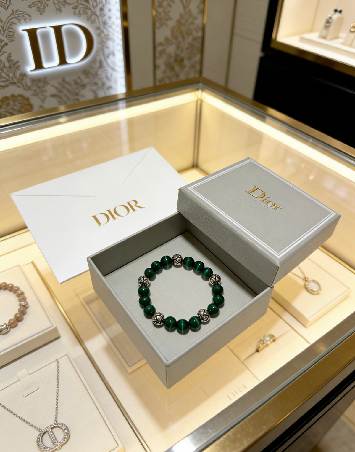 Dior Green Bead Ornamental Bracelet - product image 3