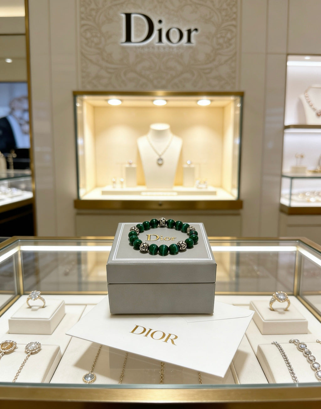 Dior Green Bead Ornamental Bracelet - product image 2