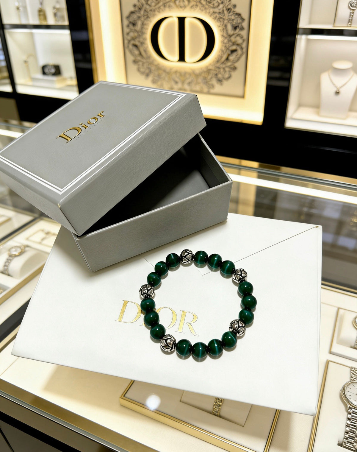 Dior Green Bead Ornamental Bracelet - product image 7