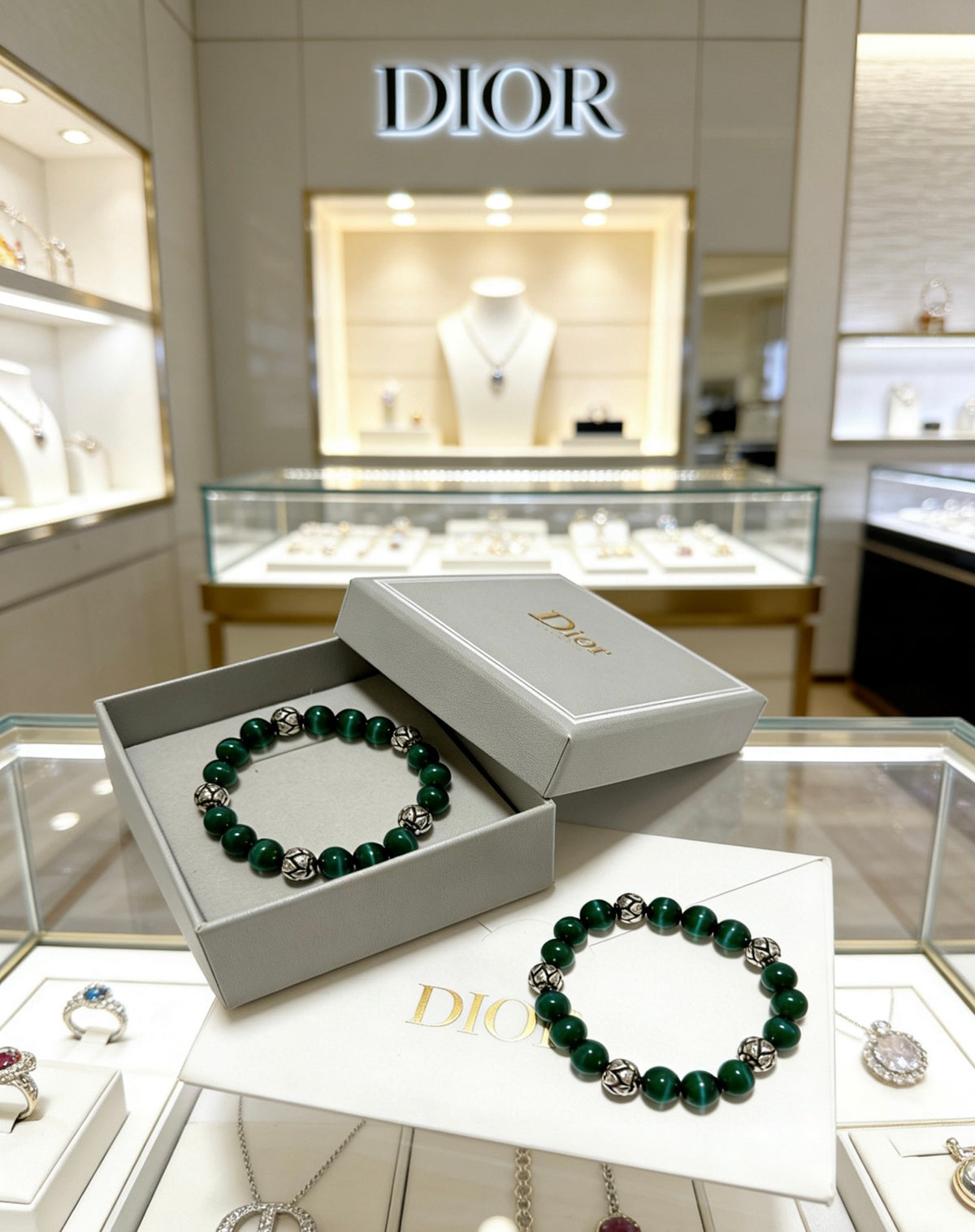 Dior Green Bead Ornamental Bracelet - product image 4