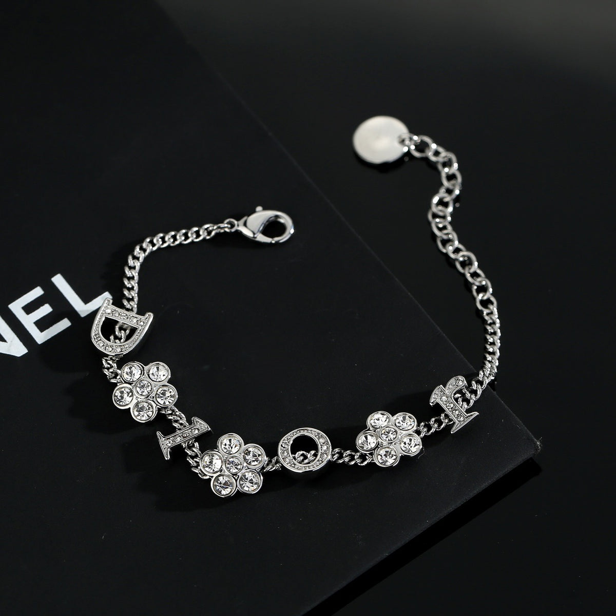 Dior Silver-Tone Crystal Flower Bracelet - product image 4