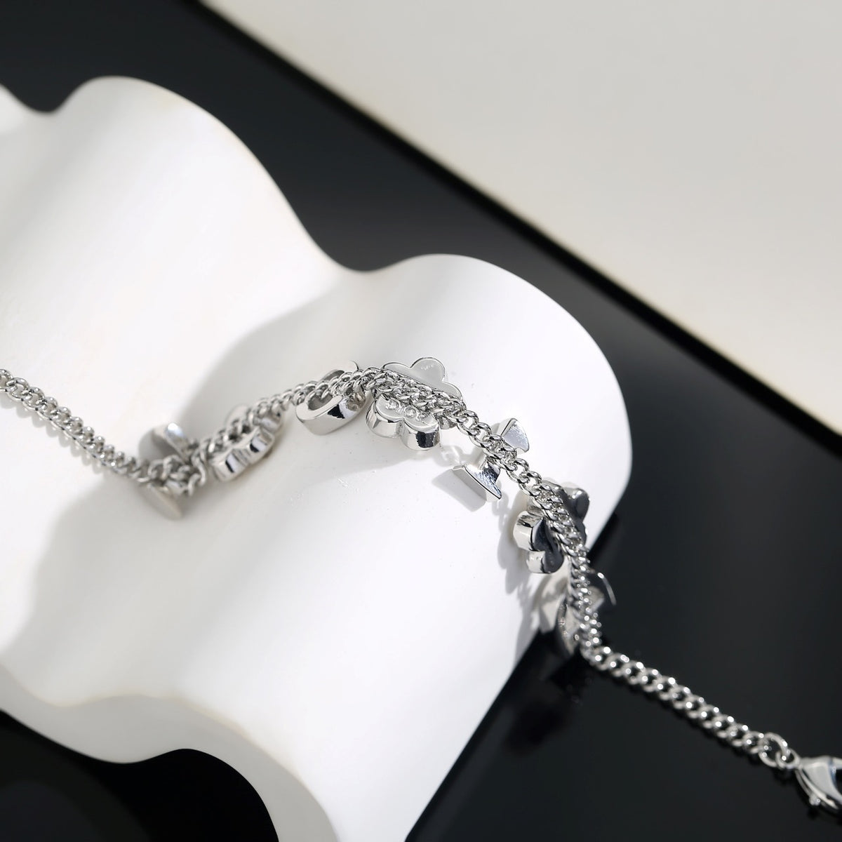 Dior Silver-Tone Crystal Flower Bracelet - product image 6