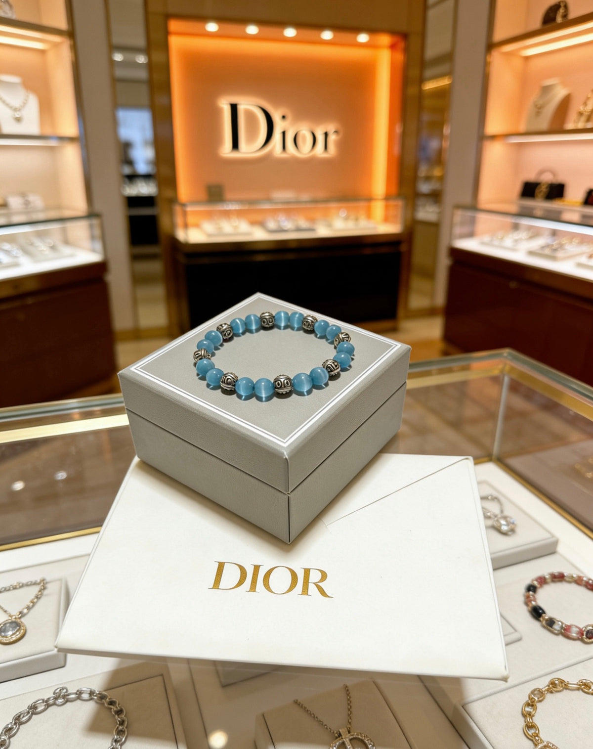 Dior Pale Blue Bead Bracelet - product image 3