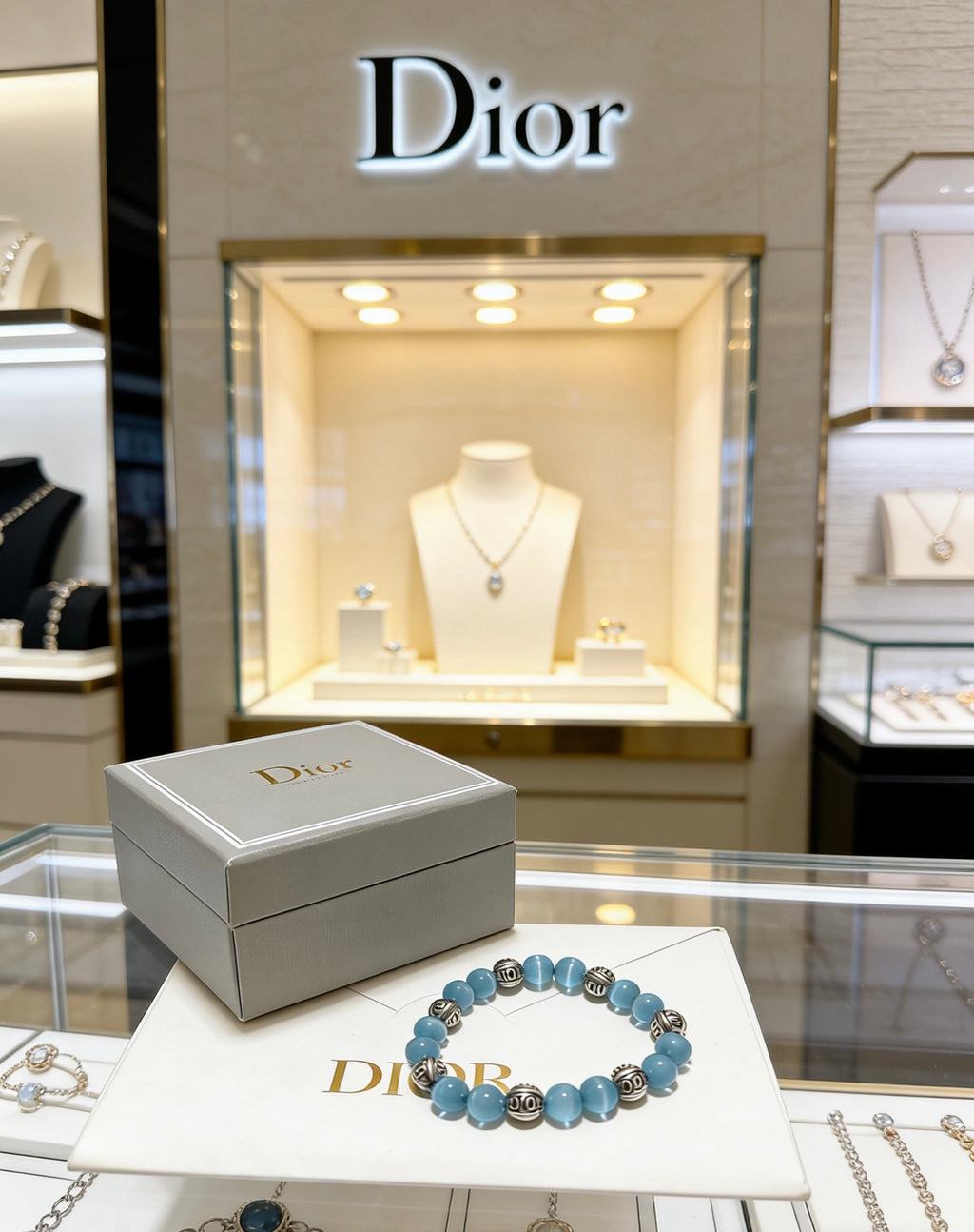 Dior Pale Blue Bead Bracelet - product image 2