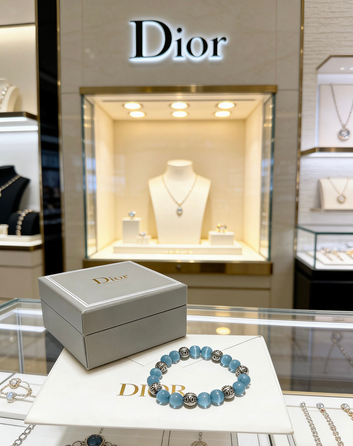 Dior Pale Blue Bead Bracelet - product image 2