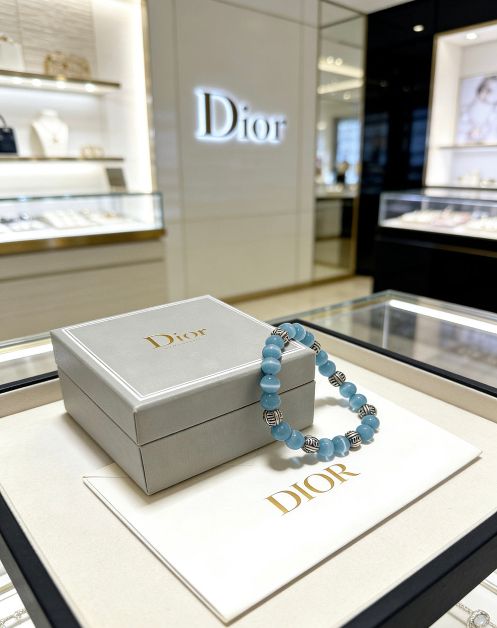 Dior Pale Blue Bead Bracelet - product image 4