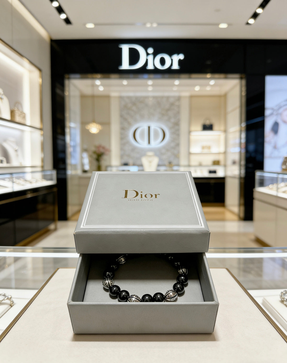 Dior Black Bead Ornamental Bracelet - product image 3