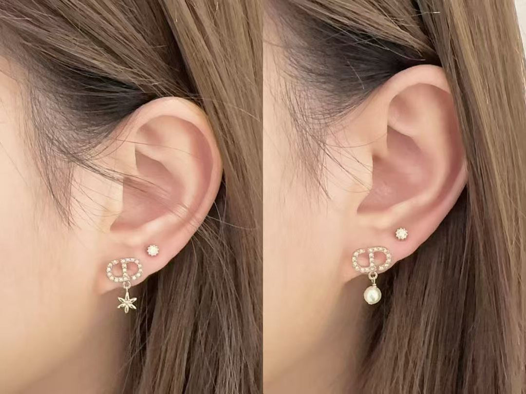 Dior Crystal Heart Drop Earrings - product image 5