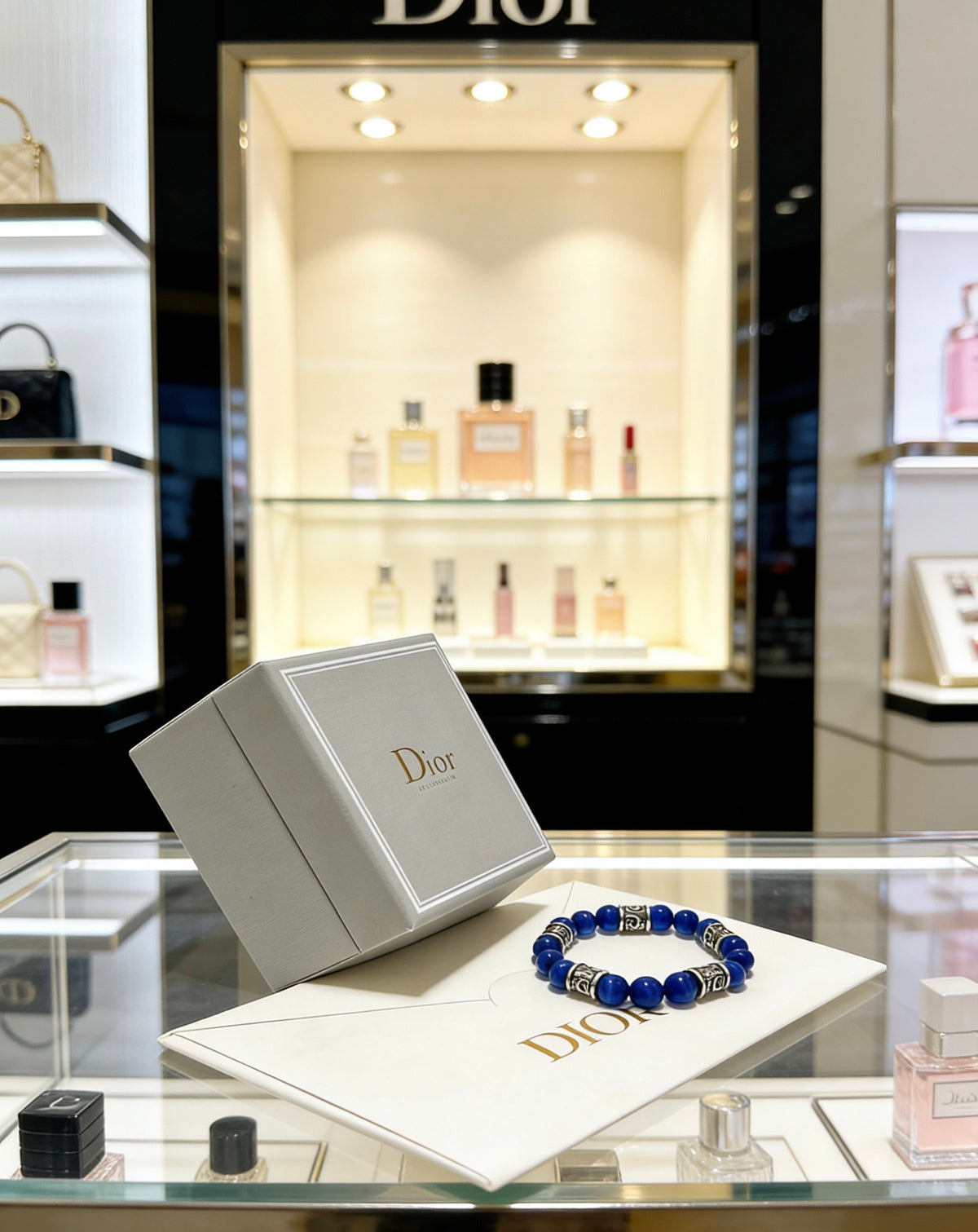 Dior Cobalt Bead Ornamental Bracelet - product image 4