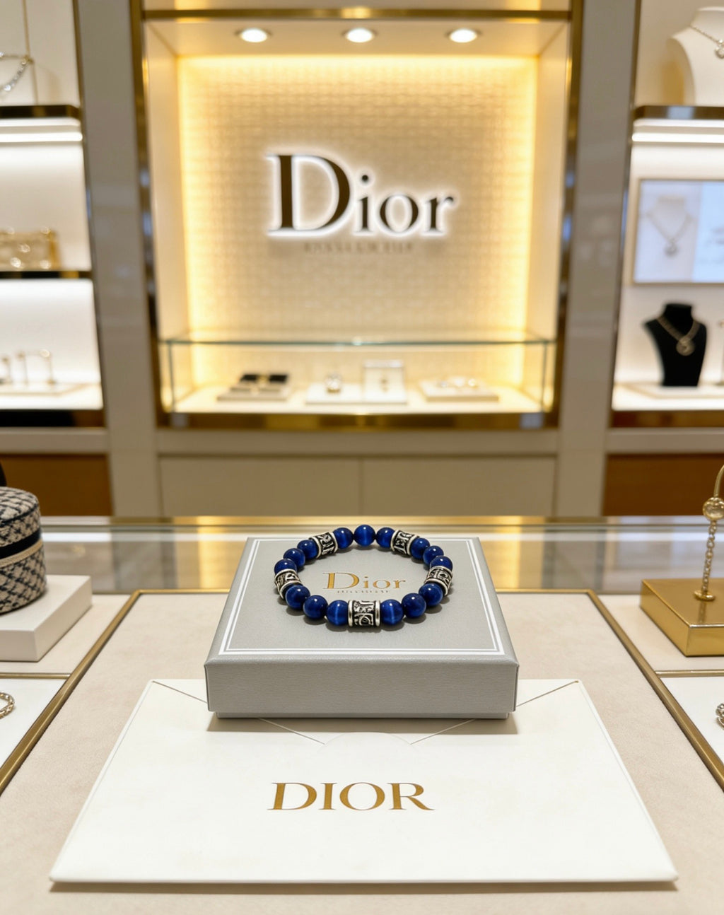 Dior Cobalt Bead Ornamental Bracelet - product image 6