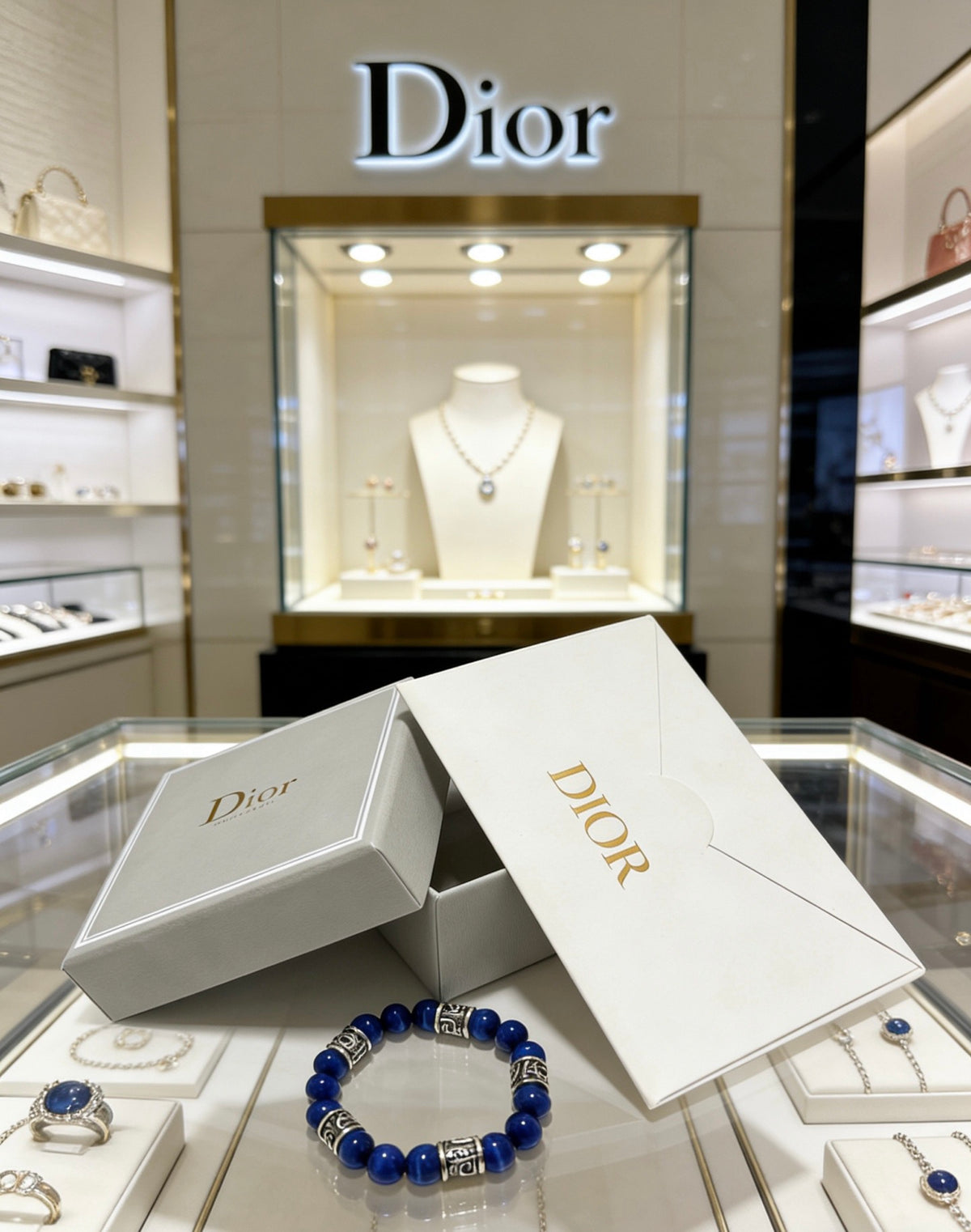 Dior Cobalt Bead Ornamental Bracelet - product image 5