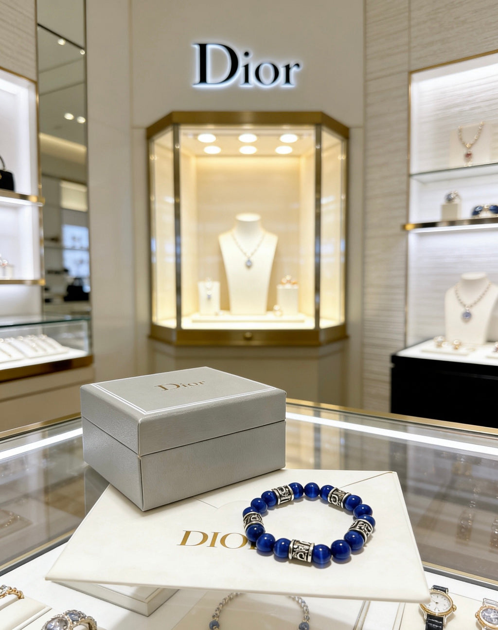 Dior Cobalt Bead Ornamental Bracelet - product image 2