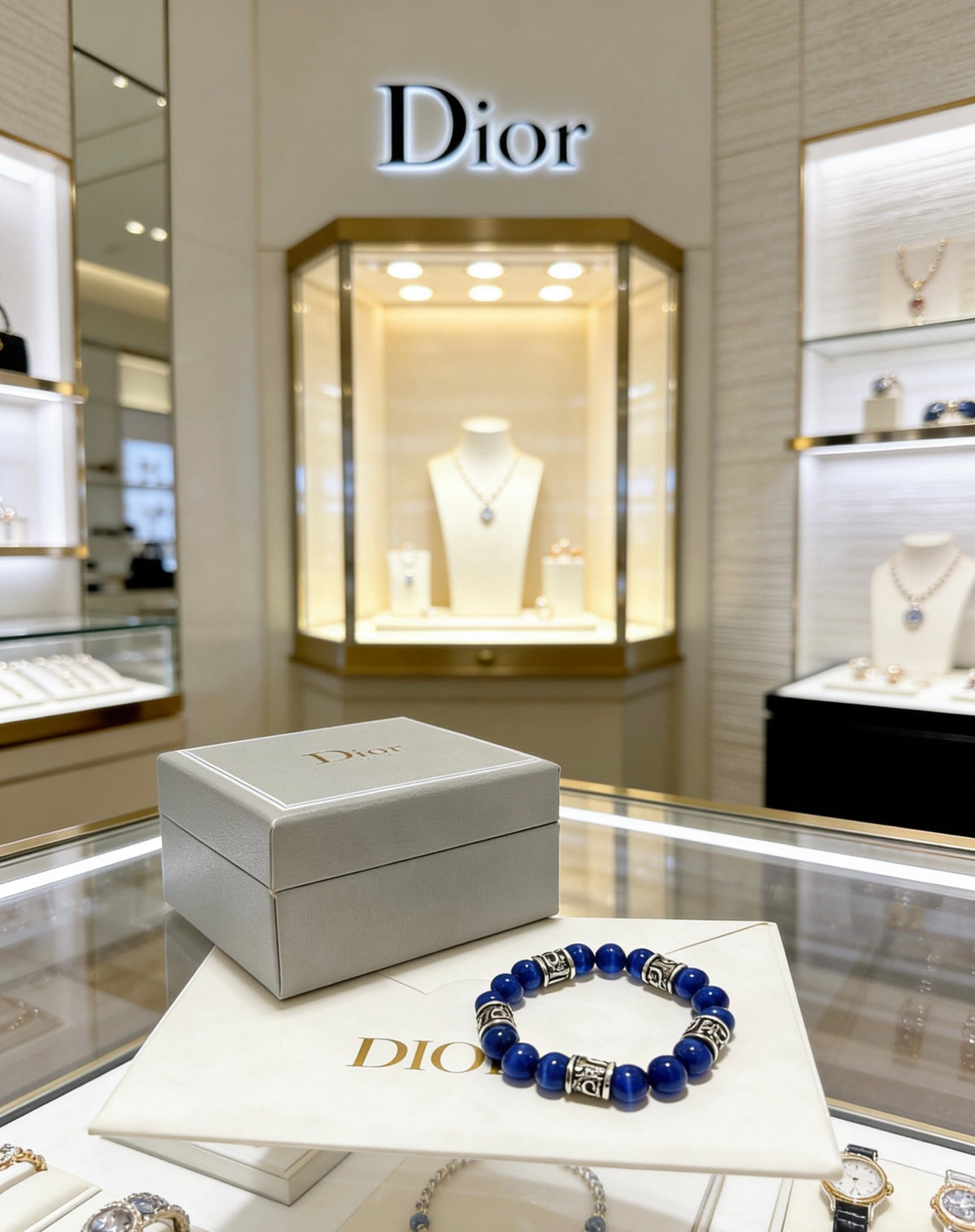 Dior Cobalt Bead Ornamental Bracelet - product image 2