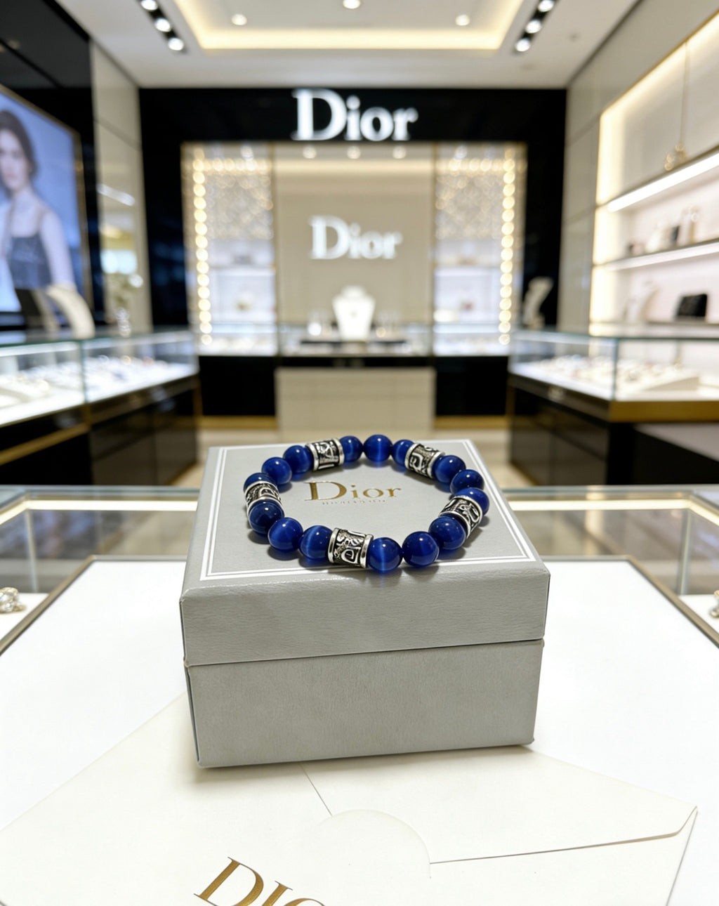 Dior Cobalt Bead Ornamental Bracelet - product image 3