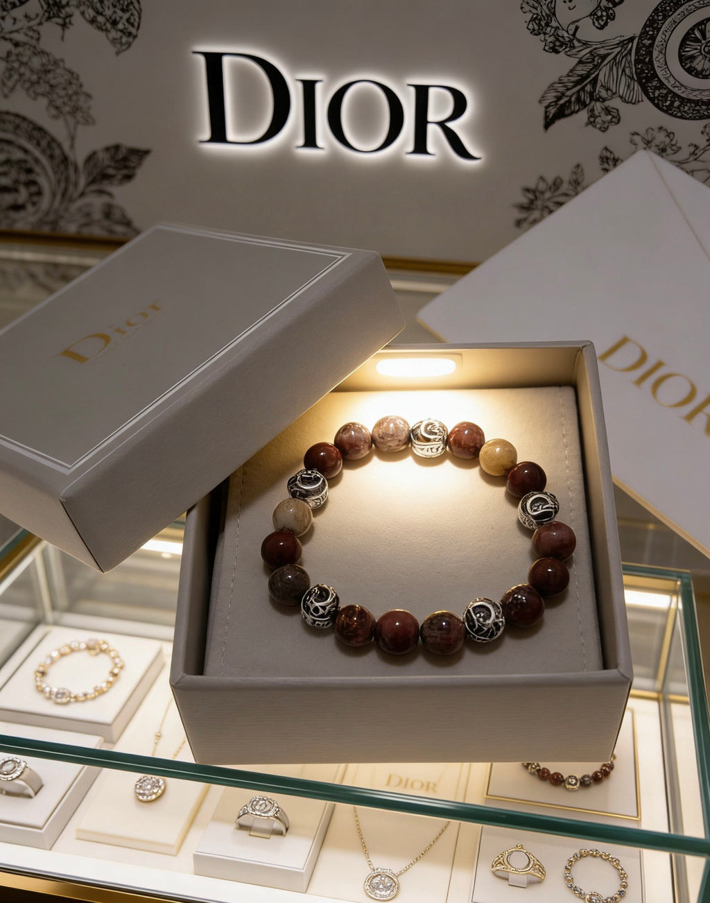Dior Brown Bead Ornamental Bracelet - product image 1
