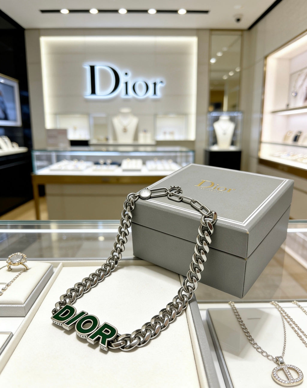 Dior Green Letter Chain Bracelet - product image 4