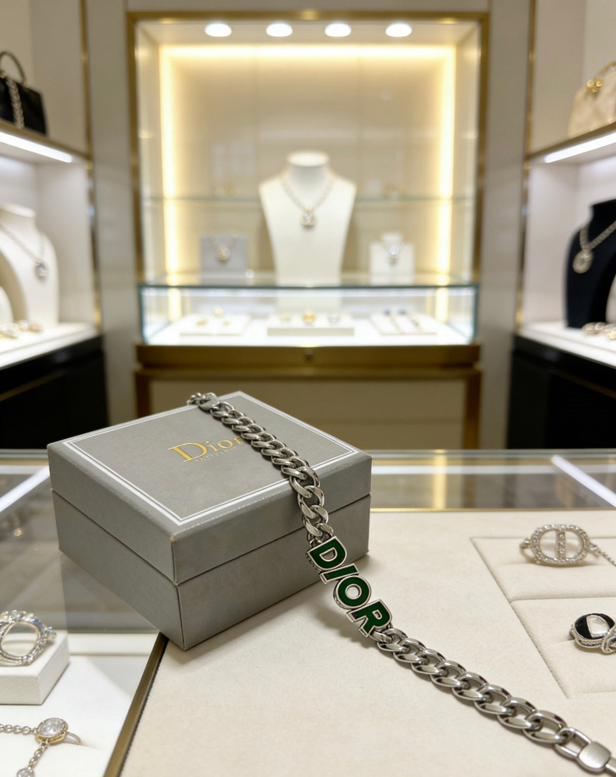 Dior Green Letter Chain Bracelet - product image 3