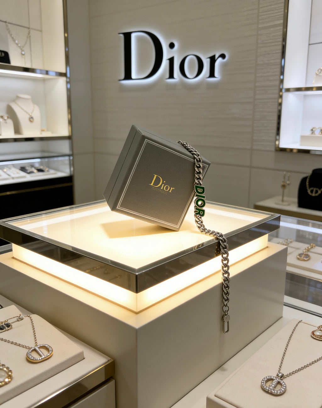 Dior Green Letter Chain Bracelet - product image 6