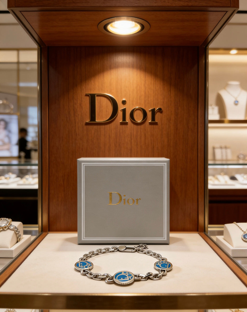 Dior Blue Medallion Chain Bracelet - product image 1