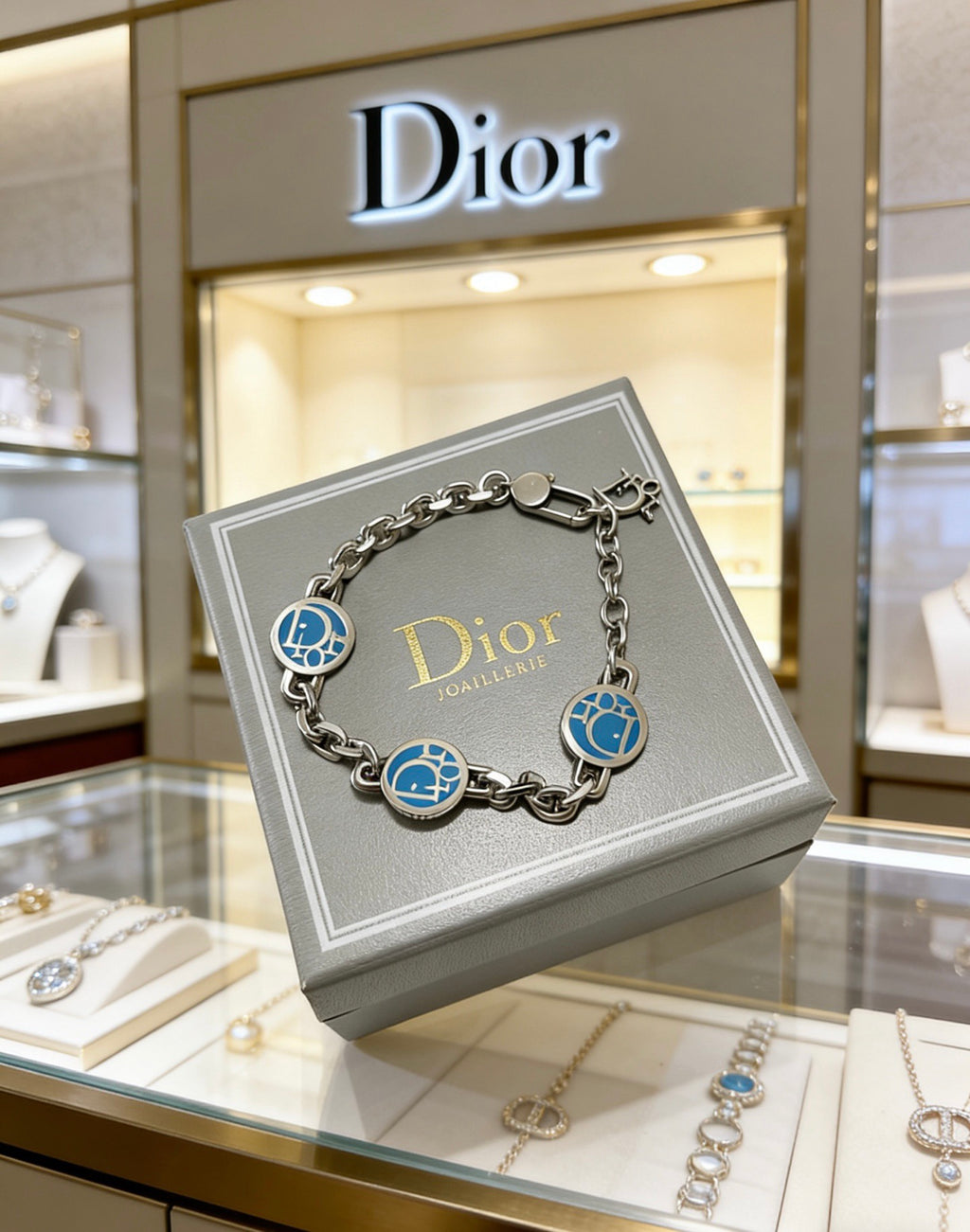 Dior Blue Medallion Chain Bracelet - product image 6