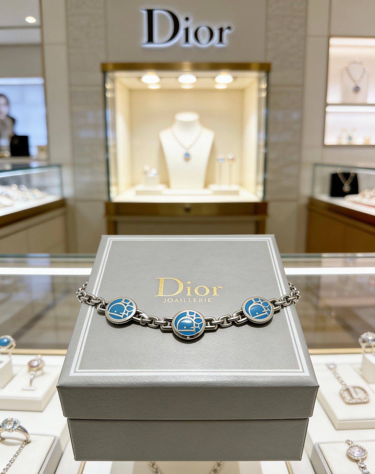 Dior Blue Medallion Chain Bracelet - product image 4