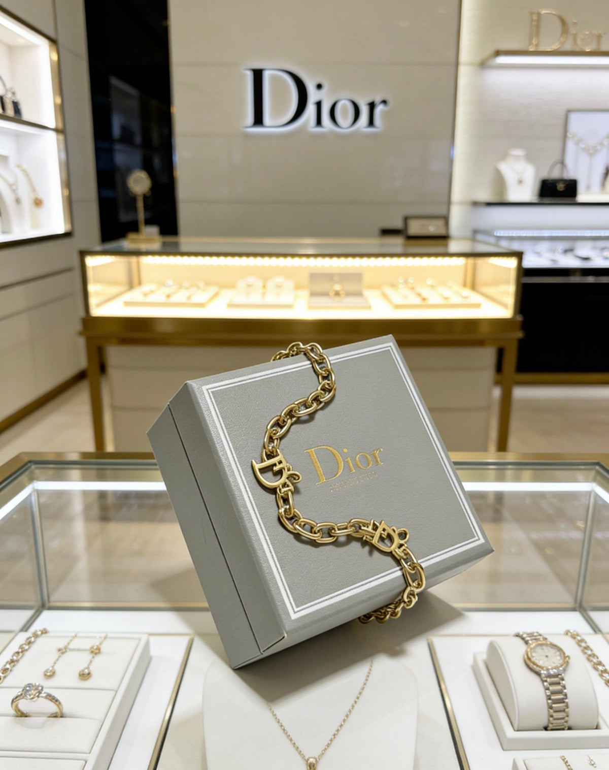 Dior Gold-Tone Ornamental Chain Bracelet - product image 3
