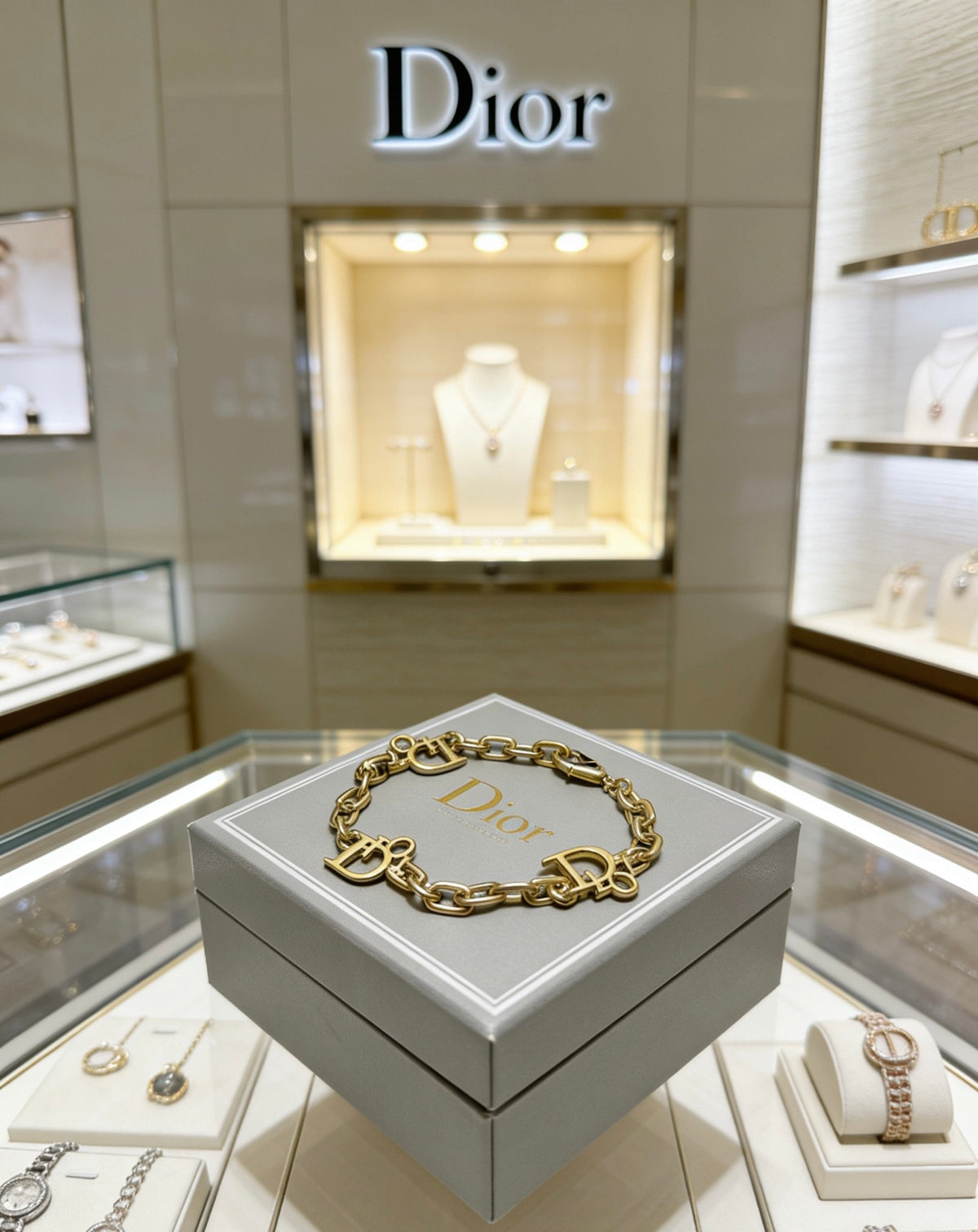 Dior Gold-Tone Ornamental Chain Bracelet - product image 5