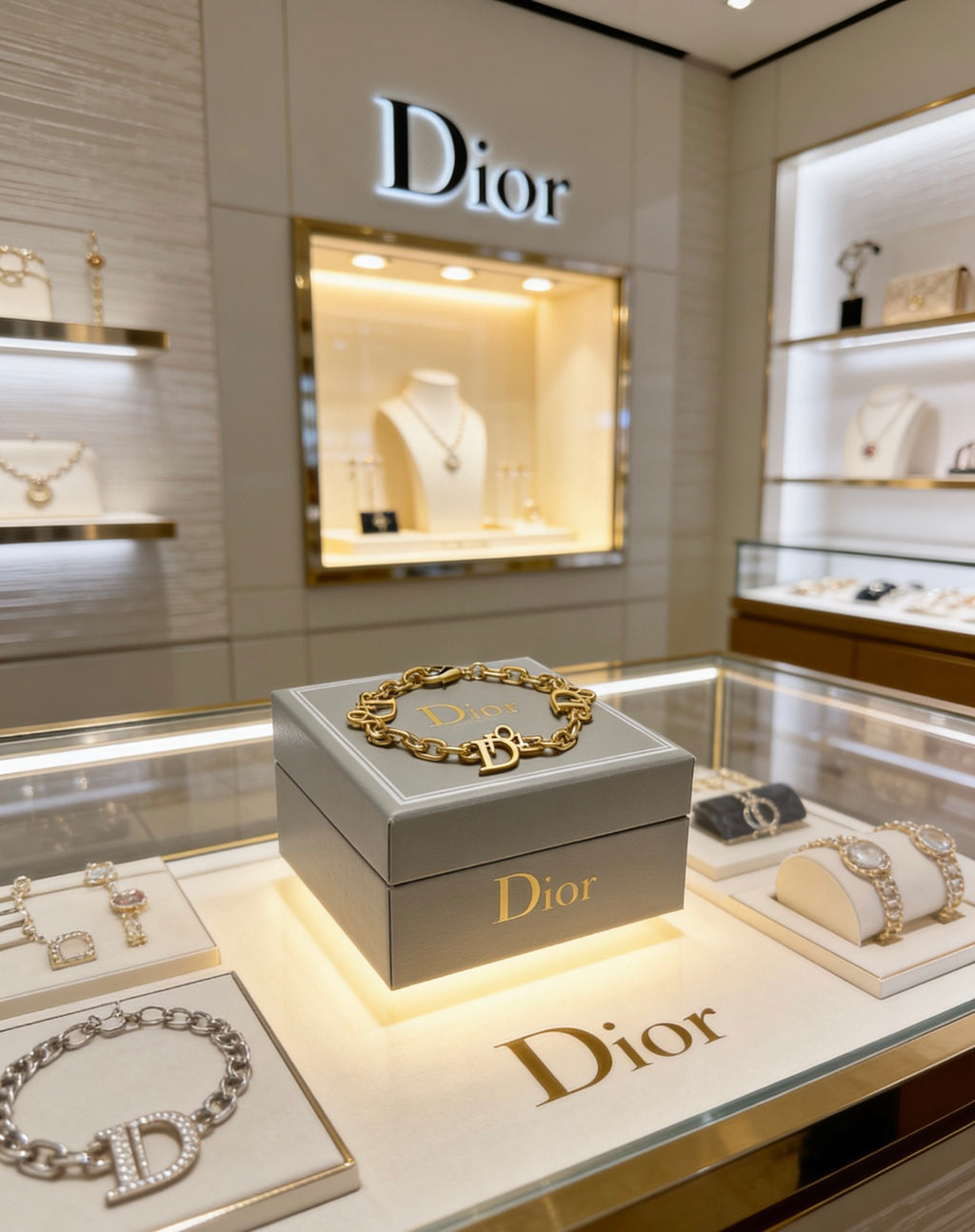 Dior Gold-Tone Ornamental Chain Bracelet - product image 1