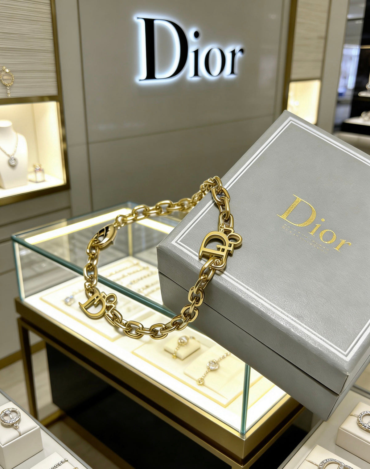 Dior Gold-Tone Ornamental Chain Bracelet - product image 7