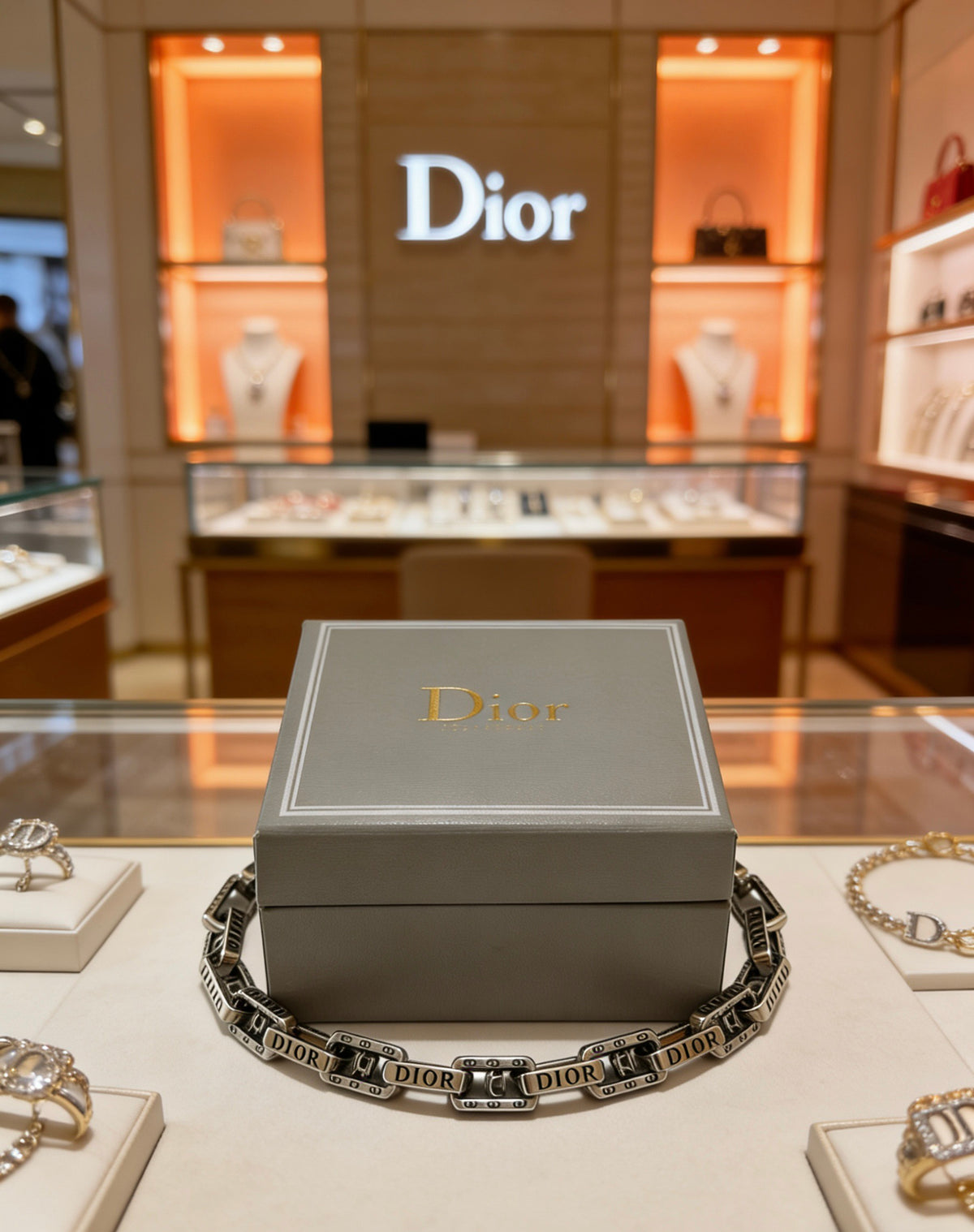 Dior Dark Rectangular-Link Bracelet - product image 3