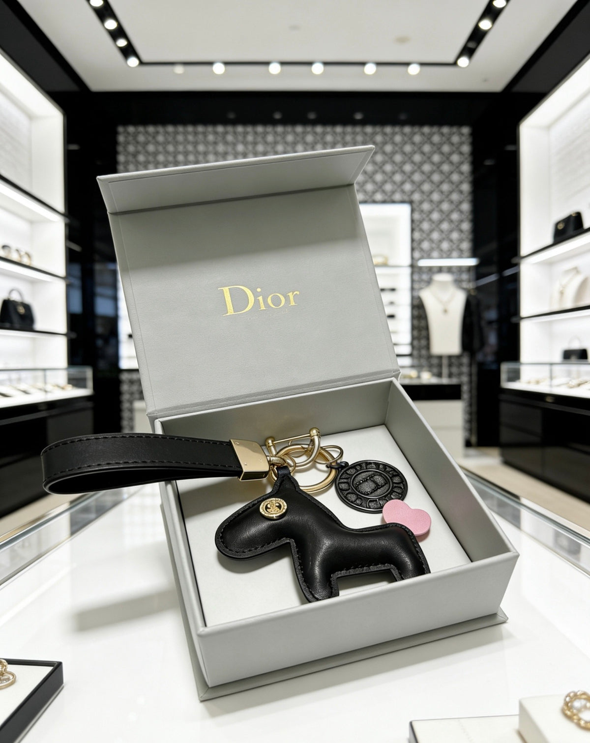 Dior Black Character Keychain - product image 3