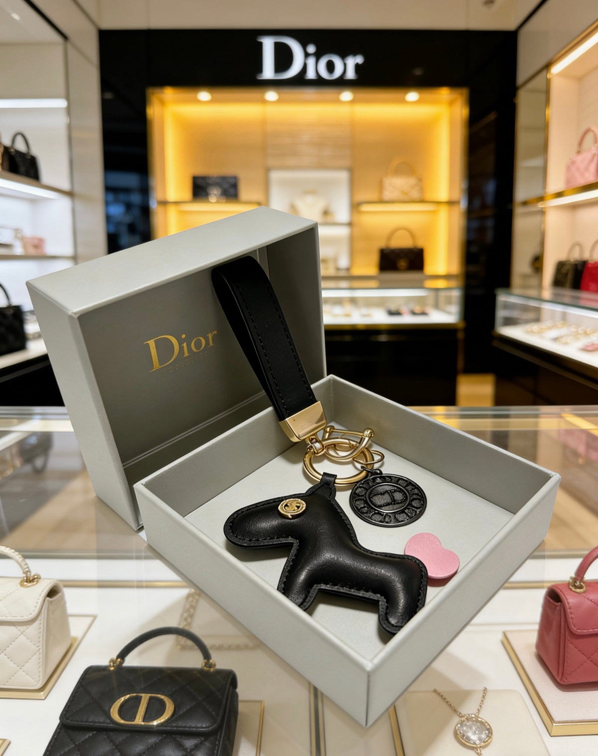 Dior Black Character Keychain - product image 4