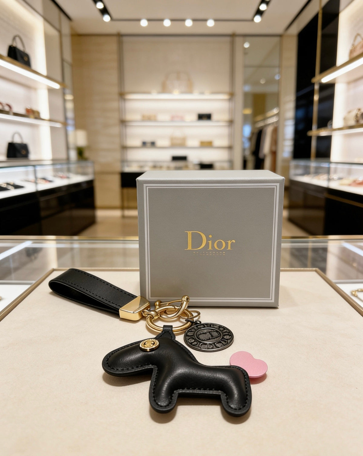 Dior Black Character Keychain - product image 1