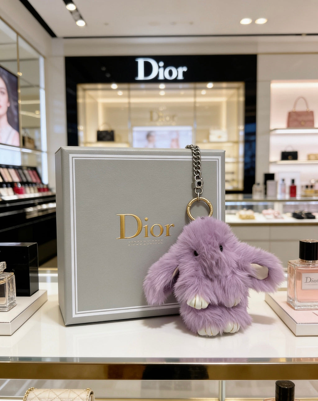 Dior Purple Plush Character Keychain - product image 8