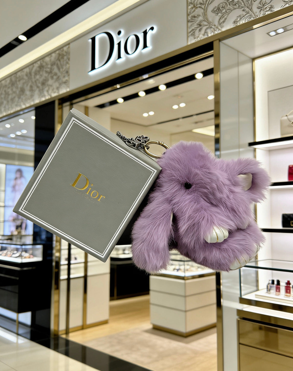 Dior Purple Plush Character Keychain - product image 10
