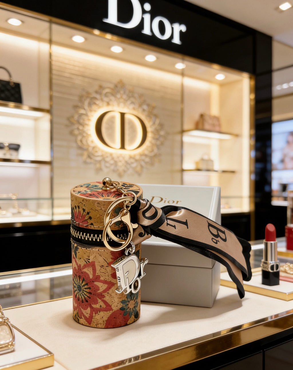 Dior Patterned Strap Keychain - product image 1