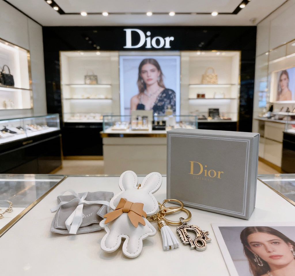 Dior White Rabbit Charm Keychain - product image 3