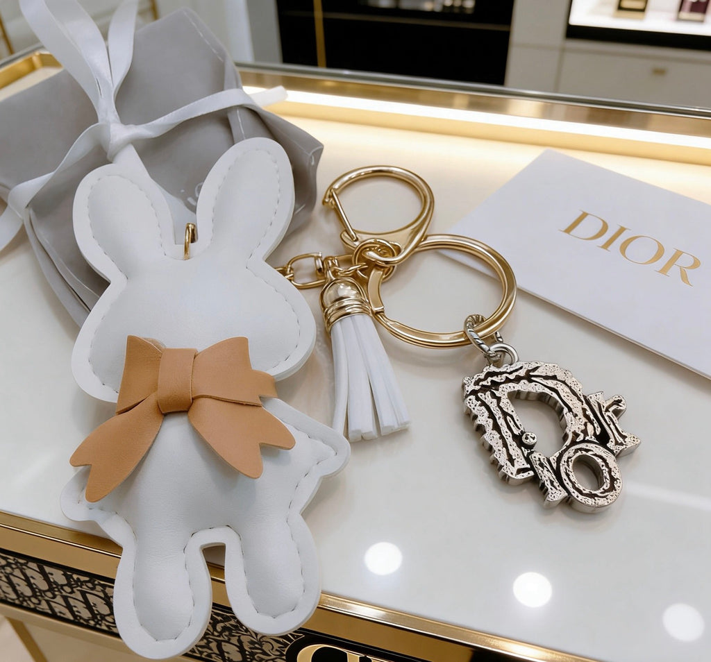 Dior White Rabbit Charm Keychain - product image 5