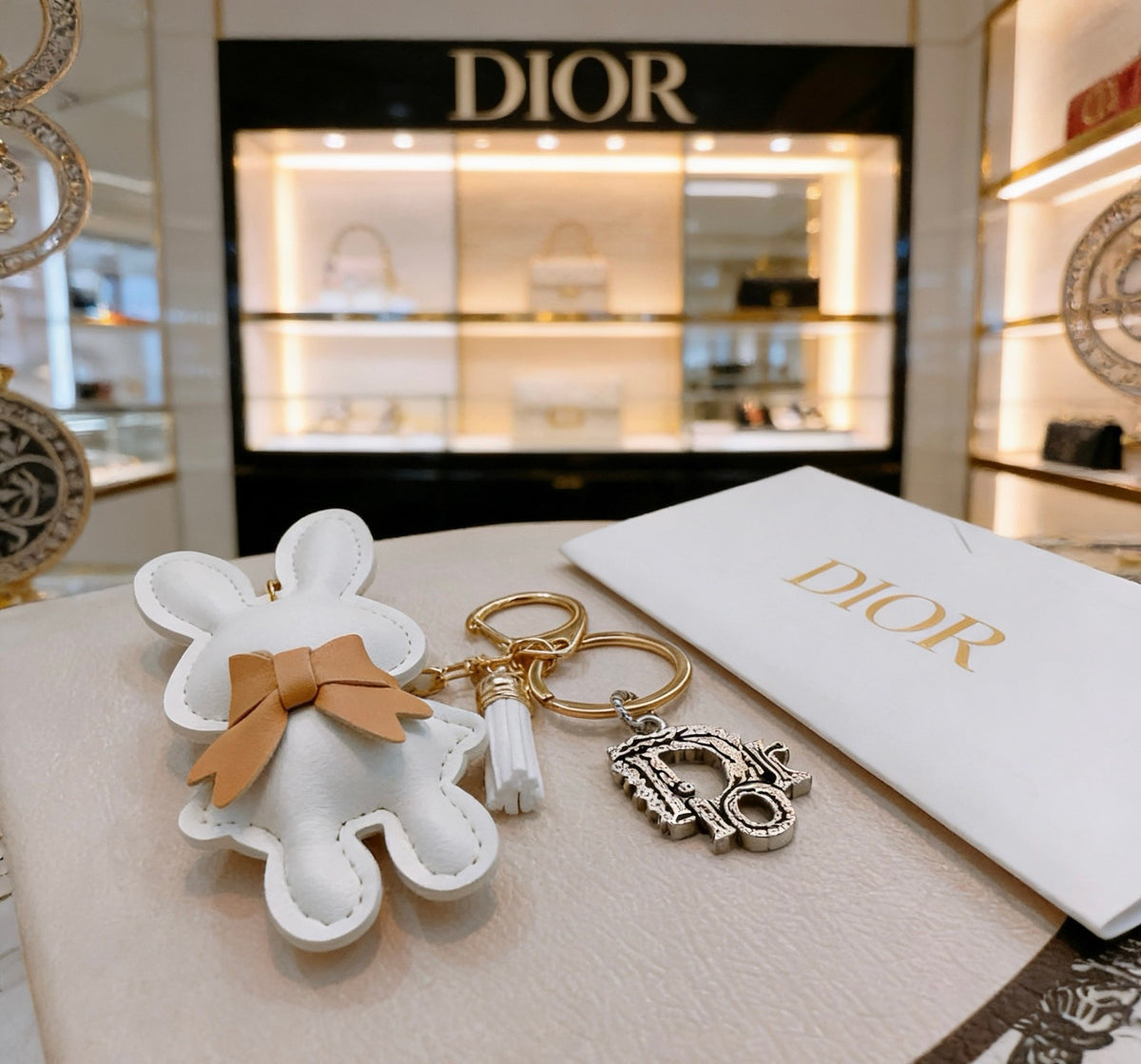 Dior White Rabbit Charm Keychain - product image 6