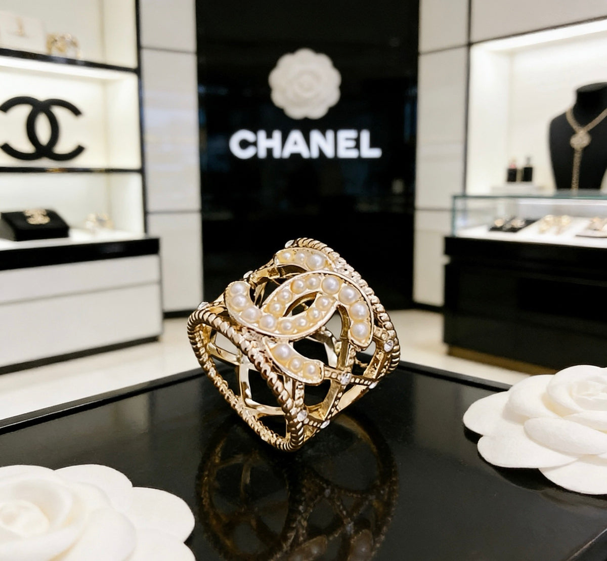 Chanel Pearl Ring - album image 3