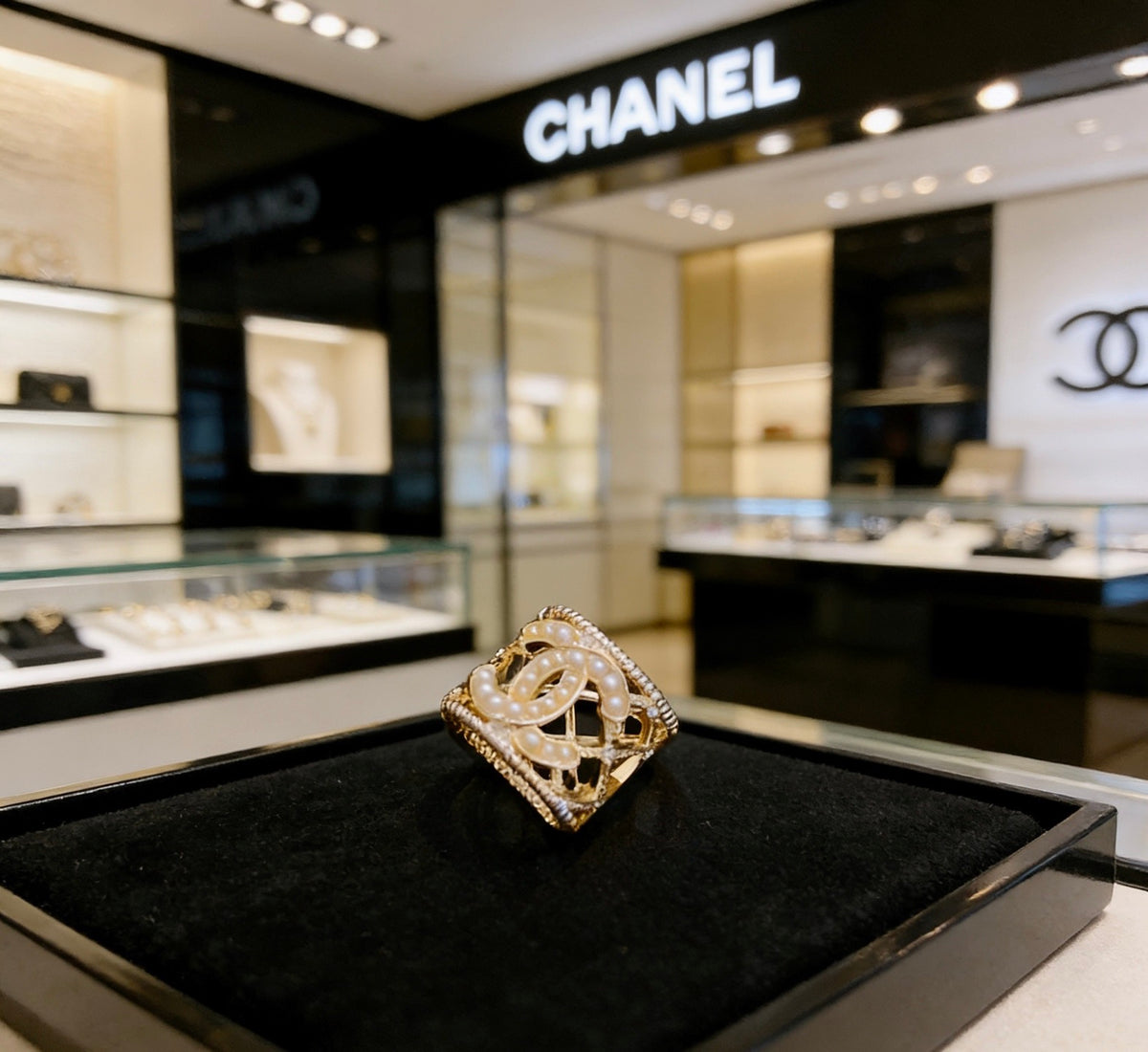 Chanel Pearl Ring - album image 1